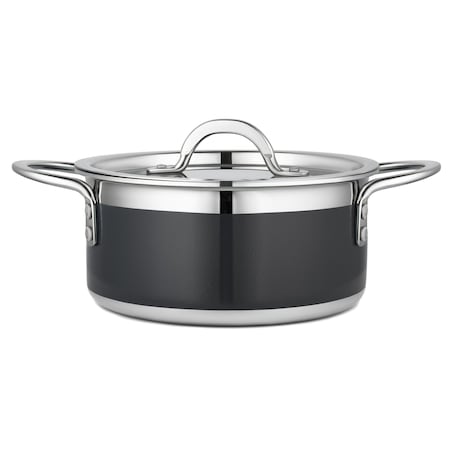 Bon Chef Country French 2 Pot W/Cover 7-3/4 Dia X 3-1/2H 2 Qt 9 Oz - Black 71300-CF2-B